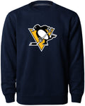 Pittsburgh Penguins NHL Bulletin Men Navy Twill Logo Express Crew Sweater product image 1, provided for visual reference and