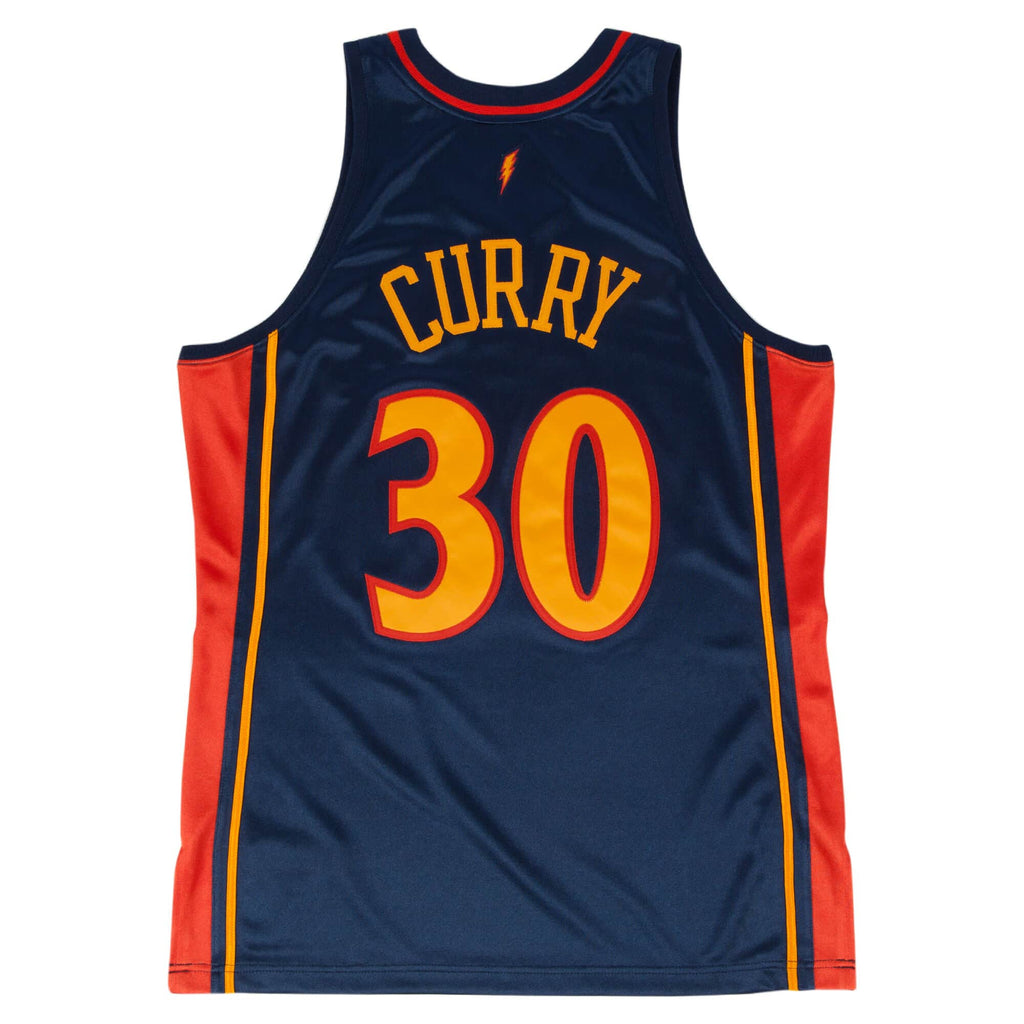 Stephen Curry Golden State Warriors NBA Mitchell & Ness Men Navy 2009-10 Hardwood Classic Authentic Jersey product image 2,