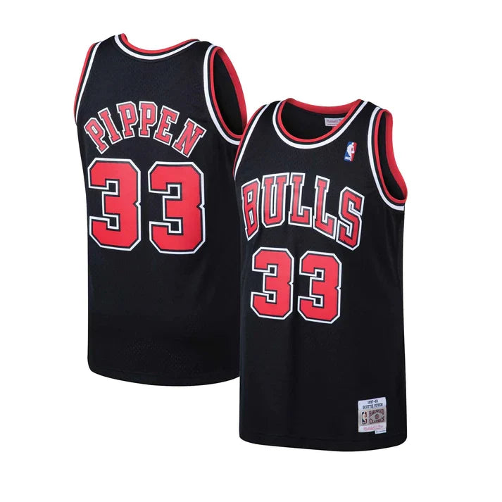 Scottie Pippen Chicago Bulls NBA Mitchell & Ness Men Black 1997-98 Alternate Hardwood Classics Swingman Jersey product image
