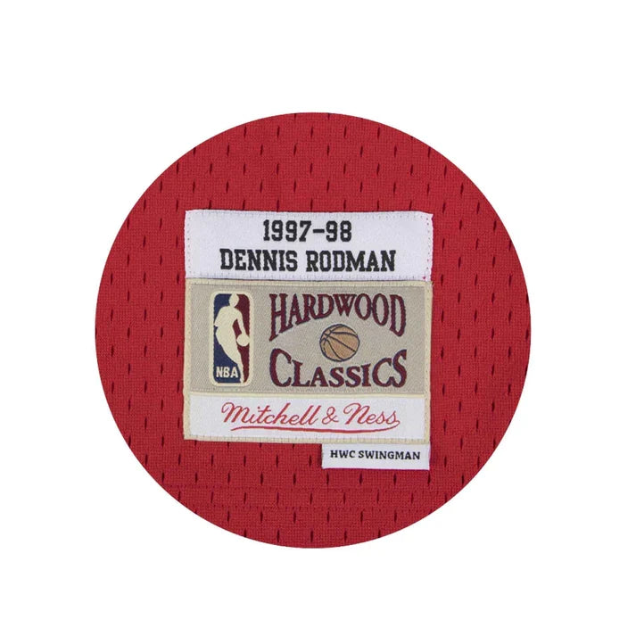 Dennis Rodman Chicago Bulls NBA Mitchell & Ness Men Red 1997-98 Hardwood Classics Swingman Jersey product image 4, provided
