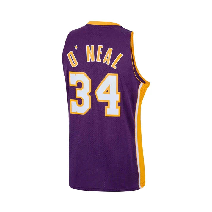 Shaquille O'Neal Los Angeles Lakers NBA Mitchell & Ness Men Purple 1999-2000 Hardwood Classics Swingman Jersey product image