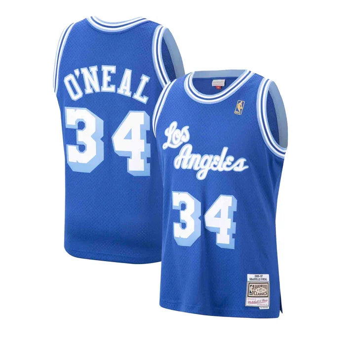Shaquille O'Neal Los Angeles Lakers NBA Mitchell & Ness Men Royal 1996-1997 Hardwood Classics Swingman Jersey product image