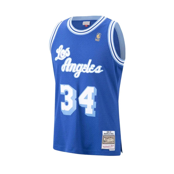 Shaquille O'Neal Los Angeles Lakers NBA Mitchell & Ness Men Royal 1996-1997 Hardwood Classics Swingman Jersey product image