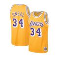 Shaquille O'Neal Los Angeles Lakers NBA Mitchell & Ness Men Golden 1996-1997 Hardwood Classics Swingman Jersey product image