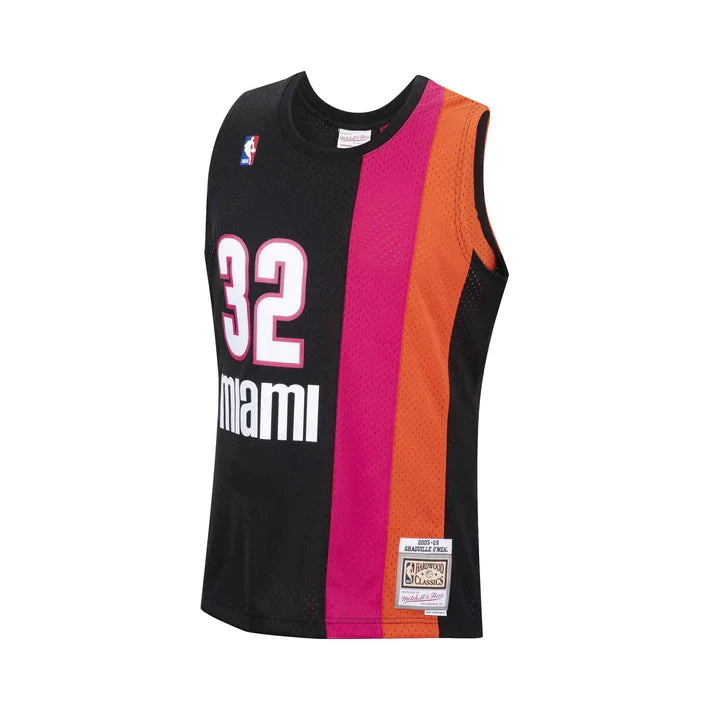 Shaquille O'Neal Miami Heat NBA Mitchell & Ness Men Black 2005-06 Hardwood Classics Swingman Jersey product image 3,
