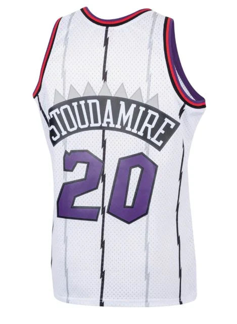 Damon Stoudamire Toronto Raptors NBA Mitchell & Ness Men White 1995-96 Hardwood Classics Swingman Jersey product image 3,