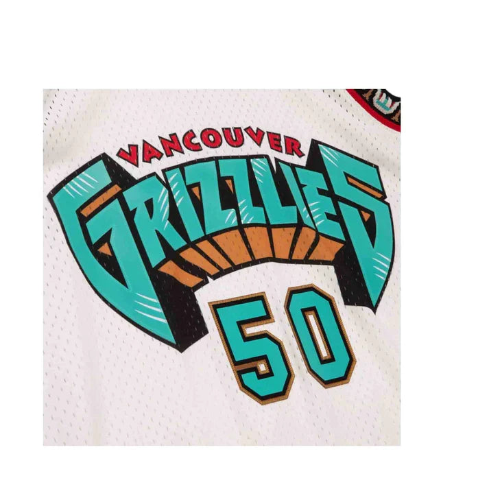 Bryant Reeves Vancouver Grizzlies NBA Mitchell & Ness Men White 1995-96 Hardwood Classics Swingman Jersey product image 4,