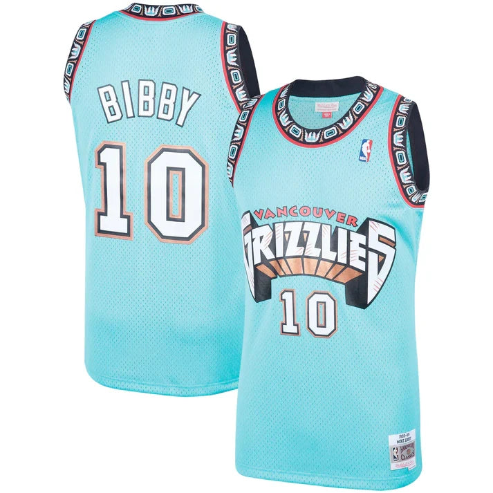 Mike Bibby Vancouver Grizzlies NBA Mitchell & Ness Men Teal 1998-99 Hardwood Classics Swingman Jersey product image 1,