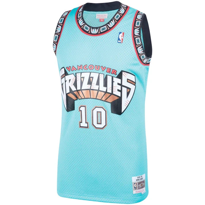Mike Bibby Vancouver Grizzlies NBA Mitchell & Ness Men Teal 1998-99 Hardwood Classics Swingman Jersey product image 2,