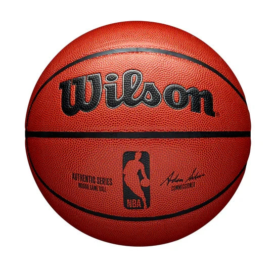 NBA Wilson Authentic Indoor Game Basketball product image 1, provided for visual reference and product detail review