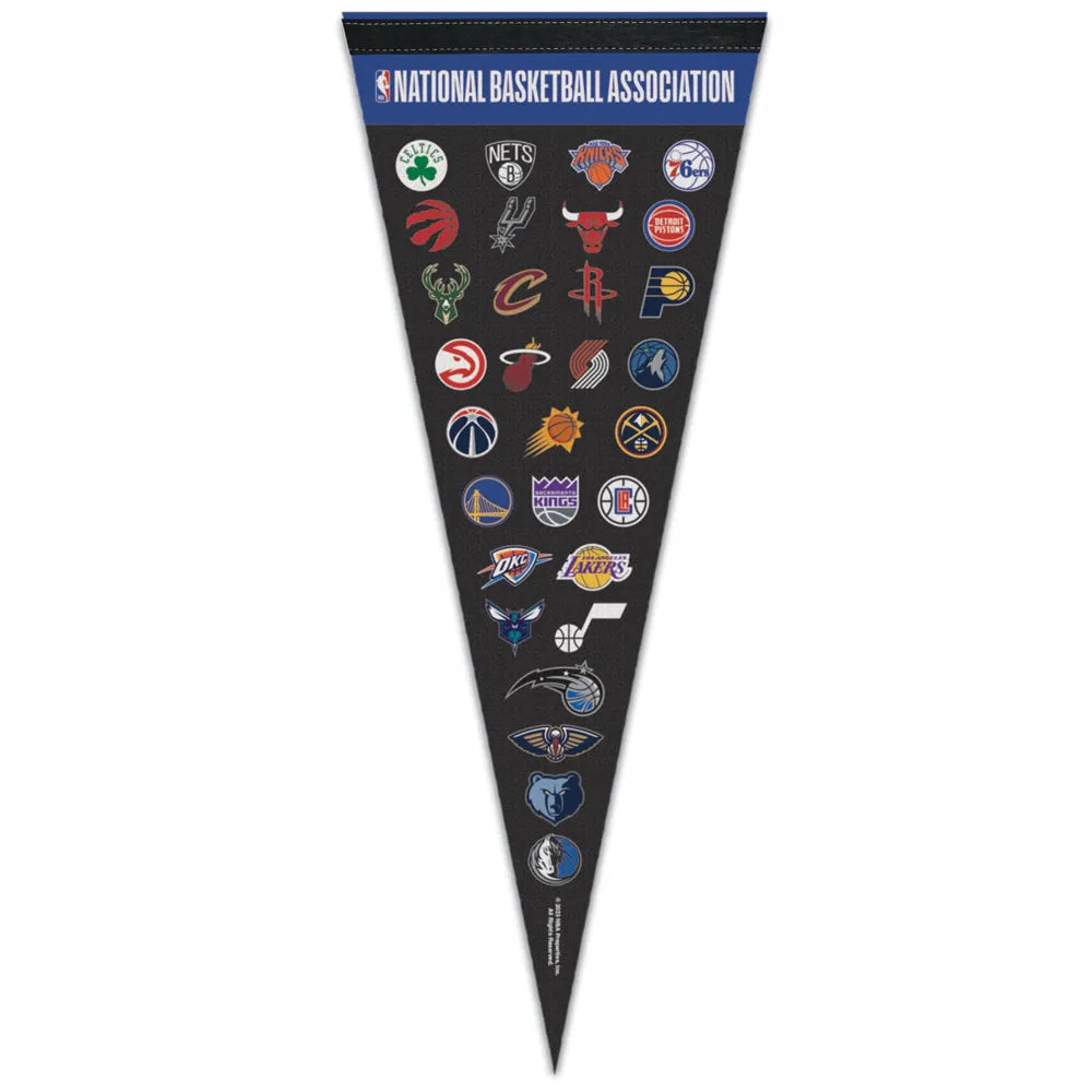 NBA WinCraft 12"x30" Mixed Teams Premium Pennant product image 1, provided for visual reference and product detail review