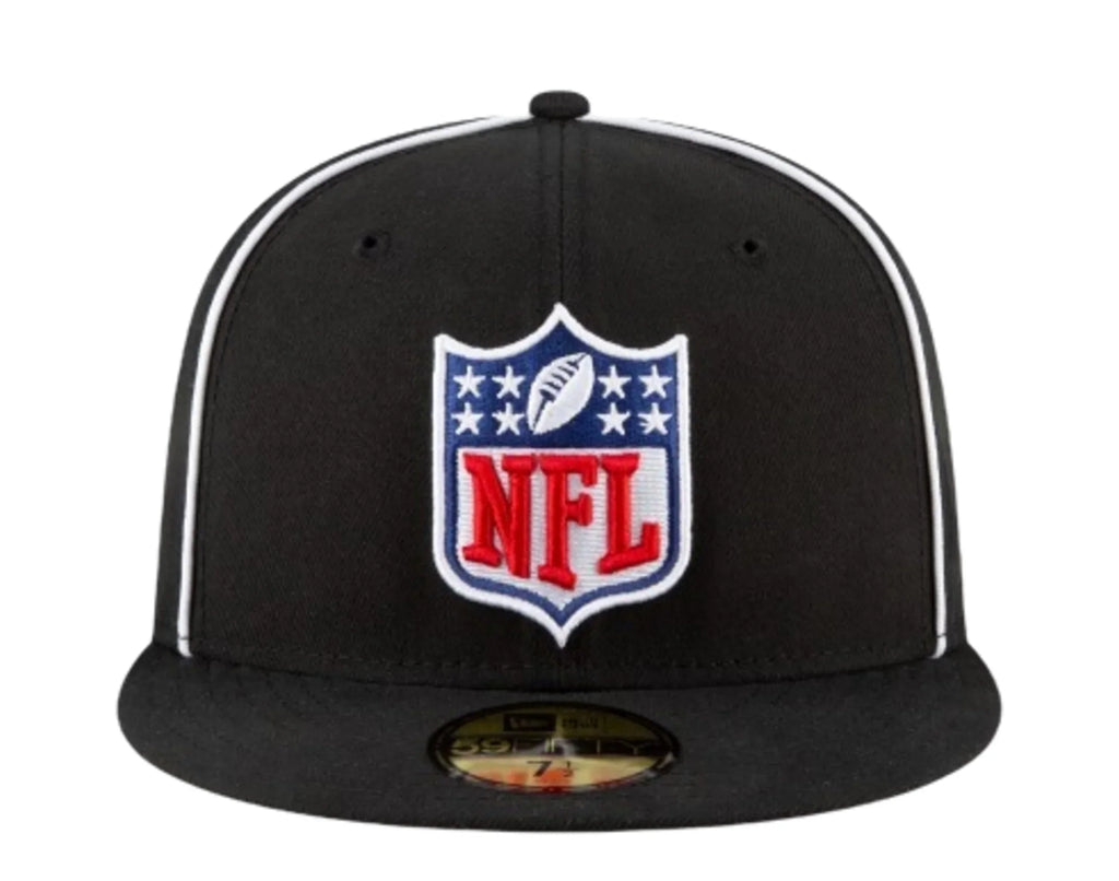 NFL Shield Logo New Era Men Black 59Fifty On Field Officials Fitted Hat product image 2, provided for visual reference and
