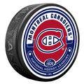 Montreal Canadiens NHL Rink Side Textured Hockey Puck product image 1, provided for visual reference and product detail