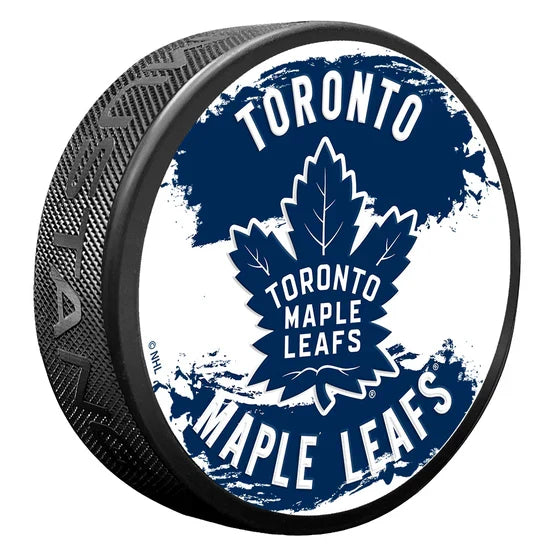 Toronto Maple Leafs NHL Splash Hockey Puck product image 1, provided for visual reference and product detail review