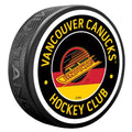 Vancouver Canucks NHL Vintage Textured Hockey Puck product image 1, provided for visual reference and product detail review