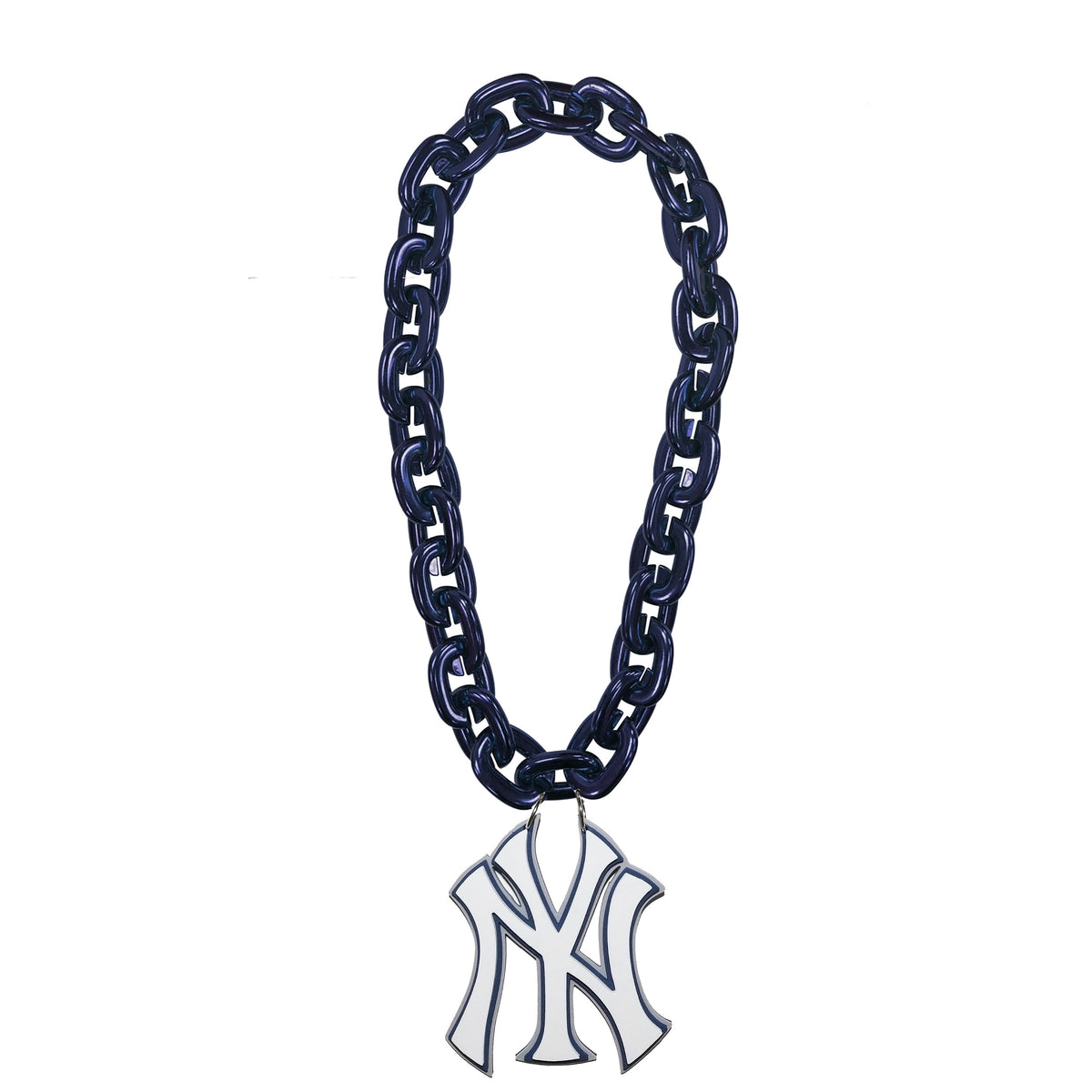 New York Yankees MLB FanFave FanChain Navy Homerun Chain Necklace product image 1, provided for visual reference and product