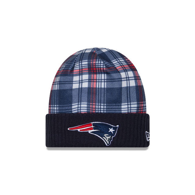 New England Patriots NFL New Era Men Navy 2024 Official Sideline Statement Cuff Knit Hat product image 1, provided for