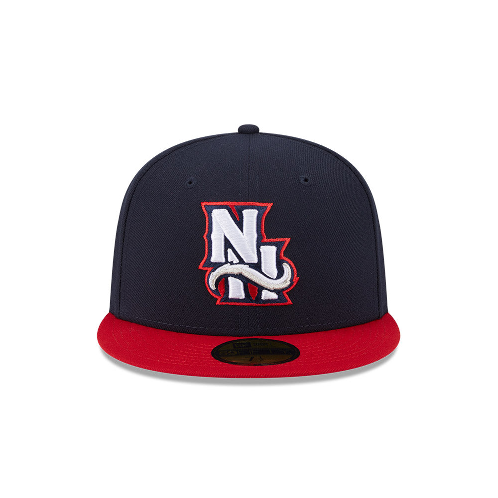 New Hampshire Fisher Cats MiLB New Era Men Navy/Red 59Fifty Authentic Collection Fitted Hat product image 3, provided for