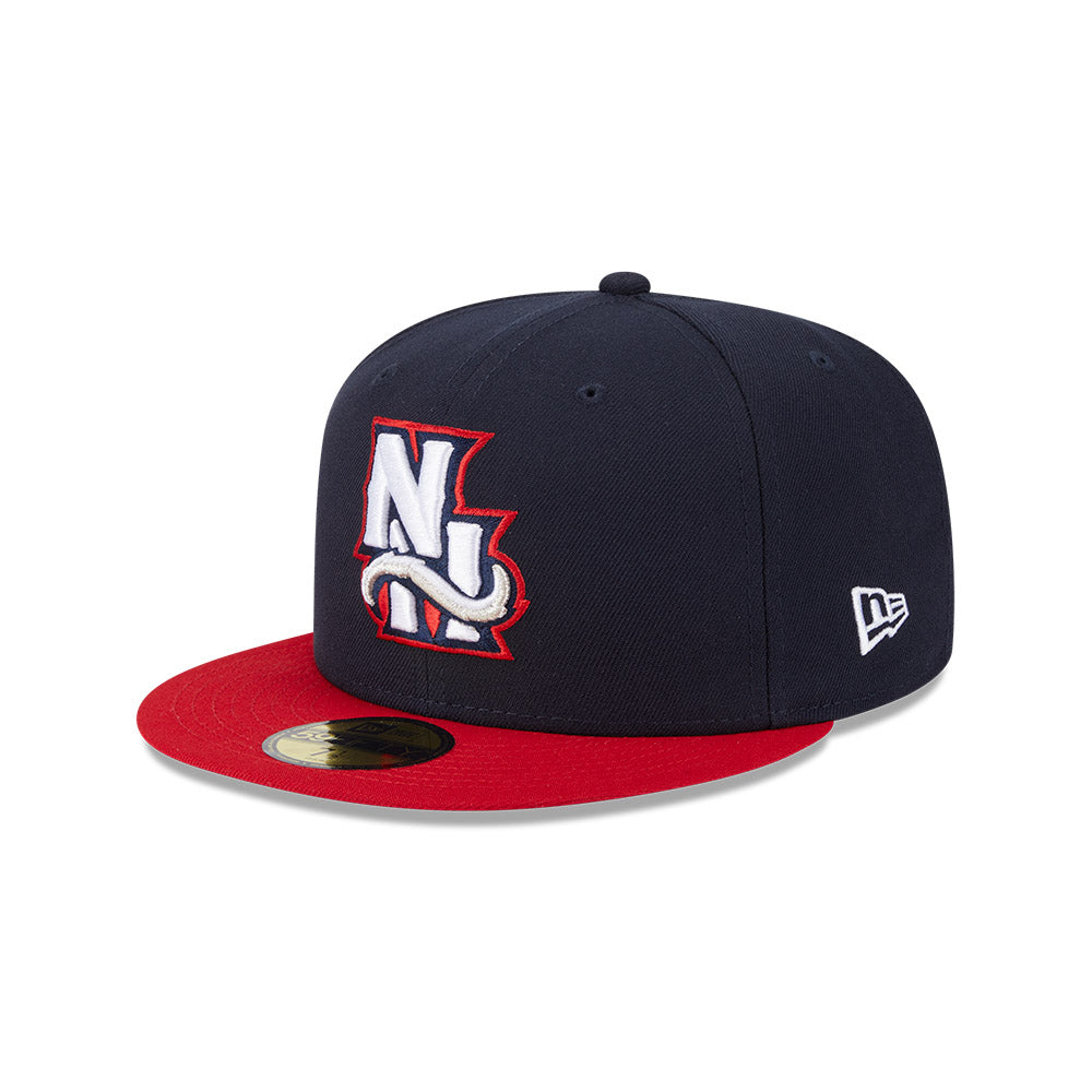 New Hampshire Fisher Cats MiLB New Era Men Navy/Red 59Fifty Authentic Collection Fitted Hat product image 1, provided for