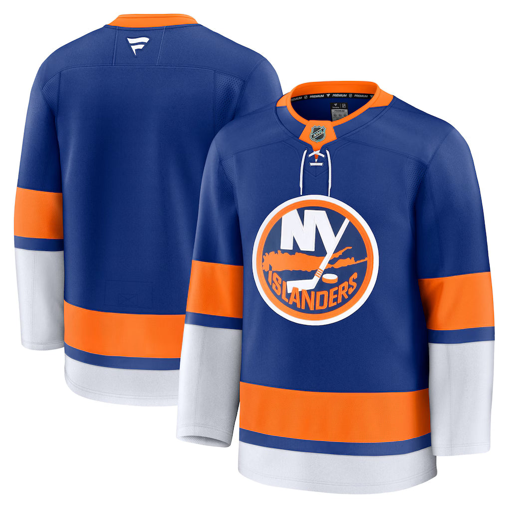 New York Islanders NHL Fanatics Branded Men Royal Blue Premium Jersey product image 3, provided for visual reference and
