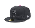 New York Mets MLB New Era Men Graphite 59Fifty 2024 City Connect Fitted Hat product image 1, provided for visual reference