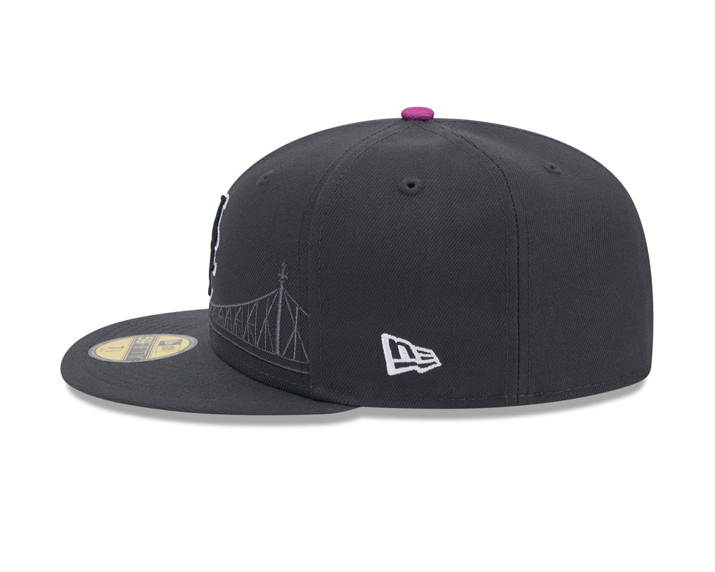New York Mets MLB New Era Men Graphite 59Fifty 2024 City Connect Fitted Hat product image 5, provided for visual reference