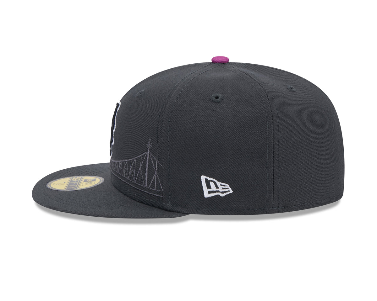 New York Mets MLB New Era Men Graphite 59Fifty 2024 City Connect Fitted Hat product image 5, provided for visual reference
