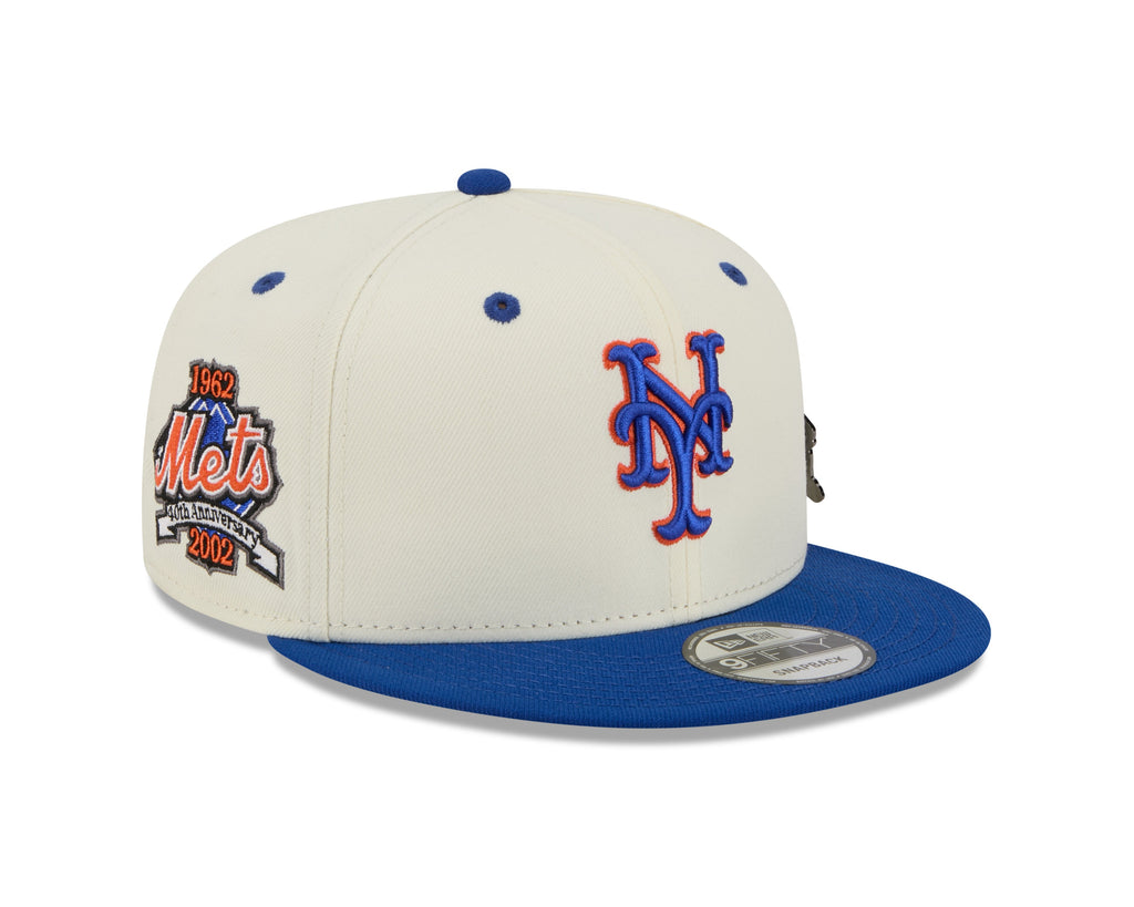 New York Mets MLB New Era Men Cream/Royal Blue 9Fifty Mascot Pin Snapback product image 4, provided for visual reference and