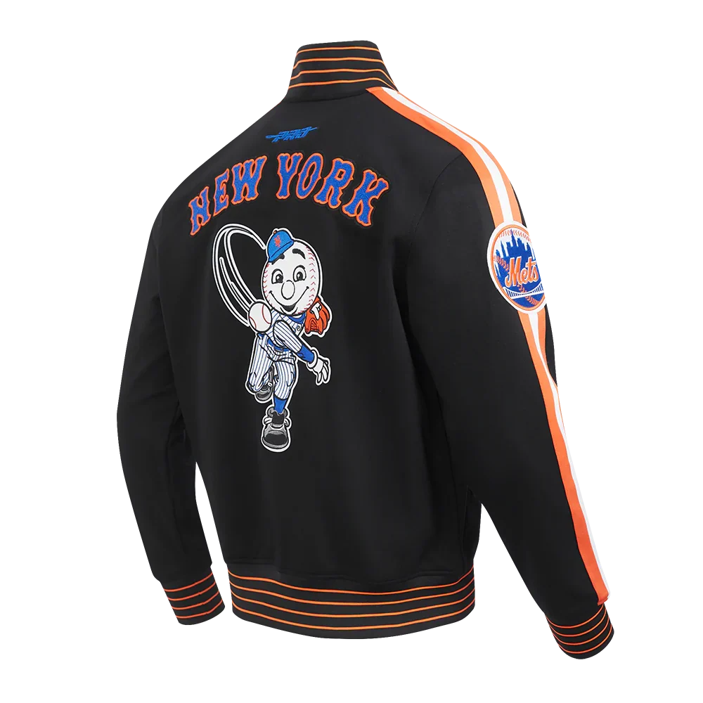 New York Mets MLB Pro Standard Men Black Cooperstown Game Day Double Knit Jacket product image 4, provided for visual