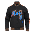 New York Mets MLB Pro Standard Men Black Cooperstown Game Day Double Knit Jacket product image 1, provided for visual