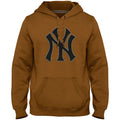New York Yankees MLB Bulletin Men Dune Express Twill Navy Logo Hoodie product image 1, provided for visual reference and