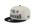 New York Yankees MLB New Era Men Cream/Navy 9Fifty Two Tone Archive Snapback product image 1, provided for visual reference