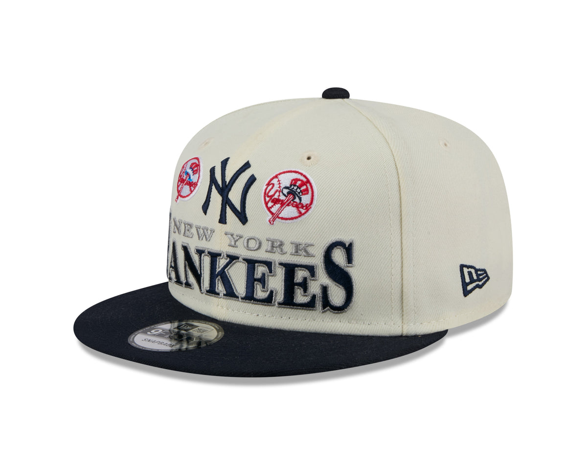 New York Yankees MLB New Era Men Cream/Navy 9Fifty Two Tone Archive Snapback product image 1, provided for visual reference
