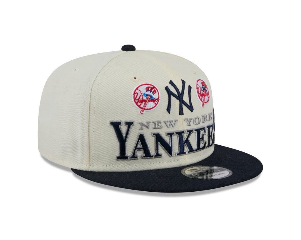 New York Yankees MLB New Era Men Cream/Navy 9Fifty Two Tone Archive Snapback product image 3, provided for visual reference