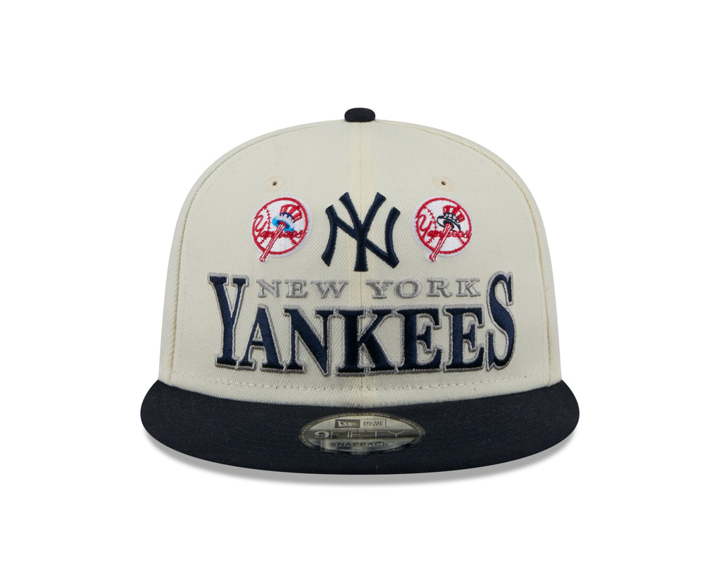 New York Yankees MLB New Era Men Cream/Navy 9Fifty Two Tone Archive Snapback product image 4, provided for visual reference