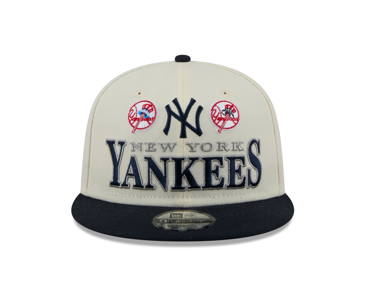 New York Yankees MLB New Era Men Cream/Navy 9Fifty Two Tone Archive Snapback product image 4, provided for visual reference