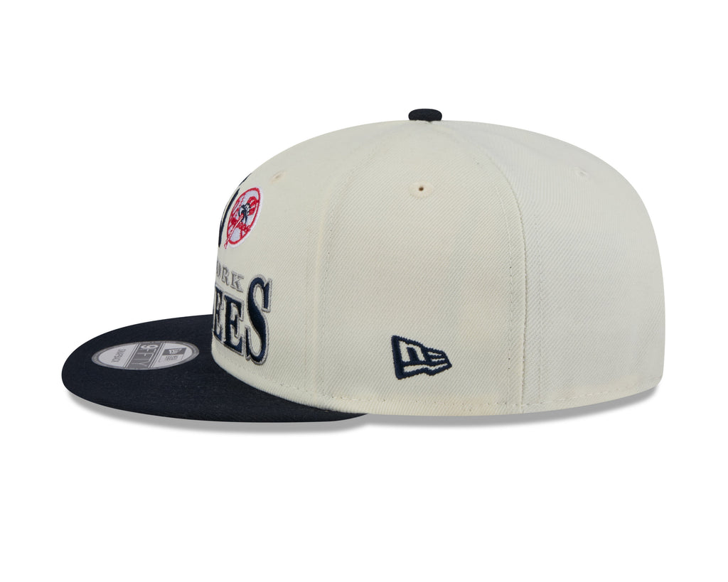 New York Yankees MLB New Era Men Cream/Navy 9Fifty Two Tone Archive Snapback product image 5, provided for visual reference