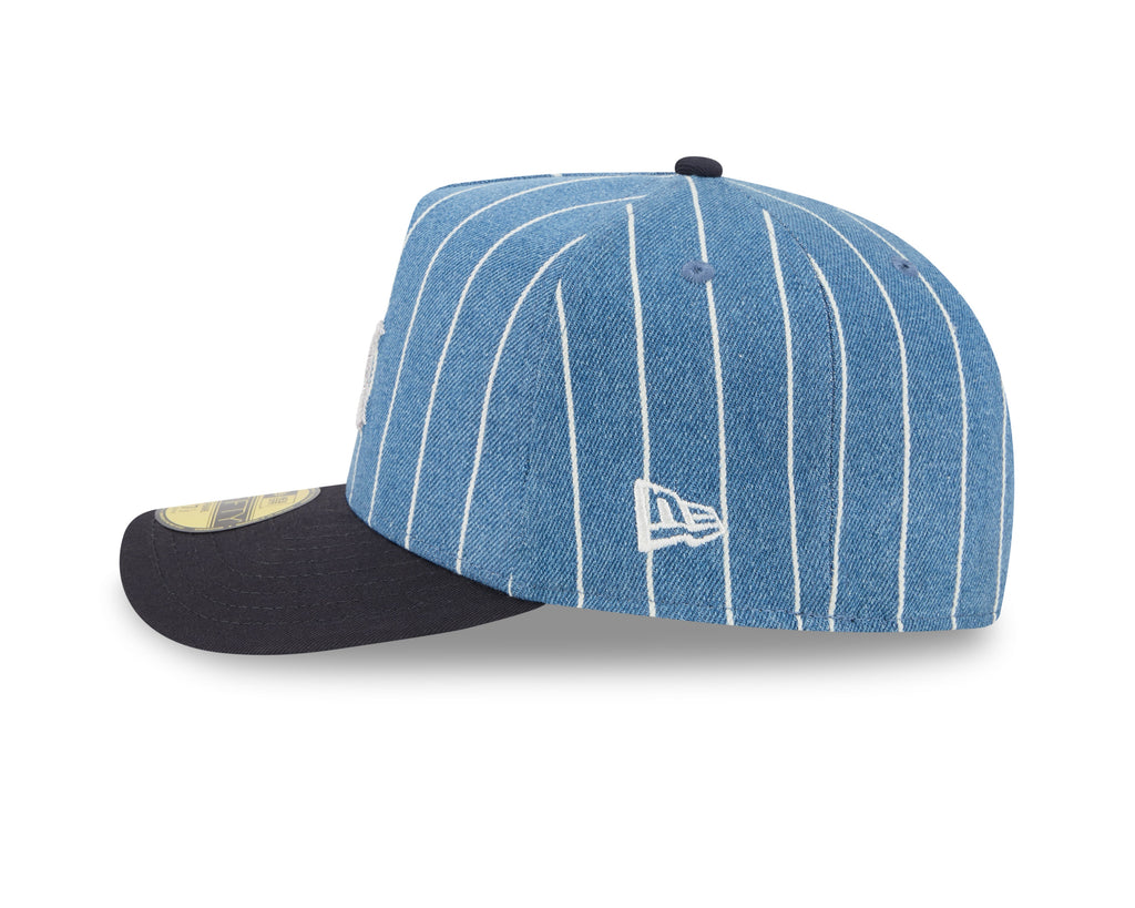 New York Yankees MLB New Era Men Light Blue/Black 59Fifty A-Frame Parallel Fitted Hat product image 5, provided for visual
