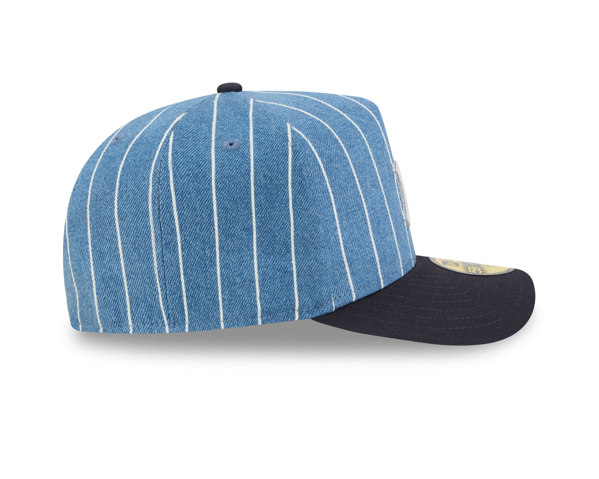 New York Yankees MLB New Era Men Light Blue/Black 59Fifty A-Frame Parallel Fitted Hat product image 6, provided for visual