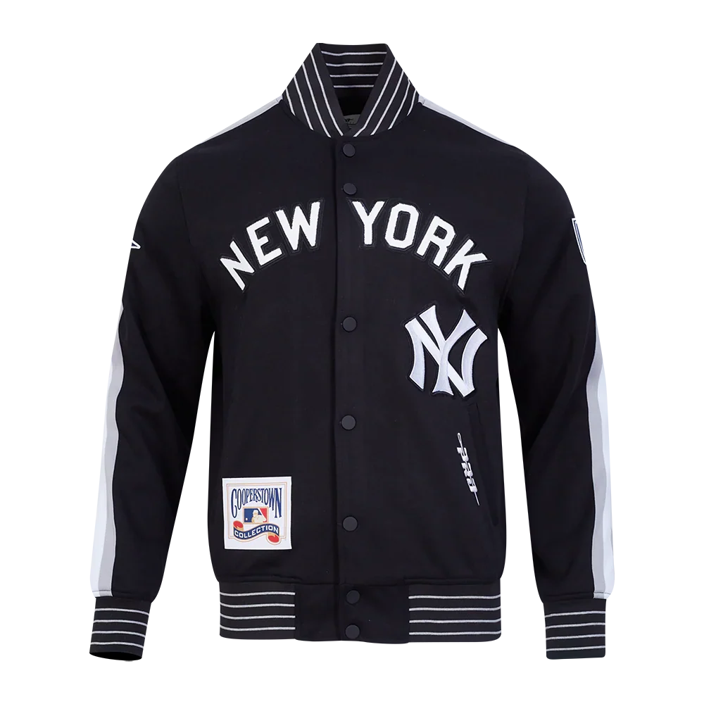 New York Yankees MLB Pro Standard Men Black Cooperstown Game Day Double Knit Jacket product image 1, provided for visual