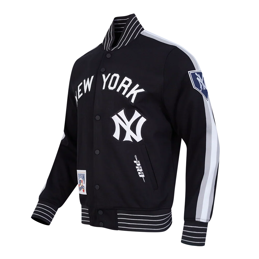 New York Yankees MLB Pro Standard Men Black Cooperstown Game Day Double Knit Jacket product image 3, provided for visual