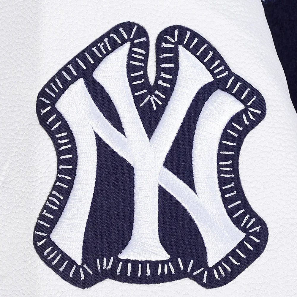 New York Yankees MLB Pro Standard Men Navy DIY Pick Stitch Rib Wool Varsity Jacket product image 9, provided for visual