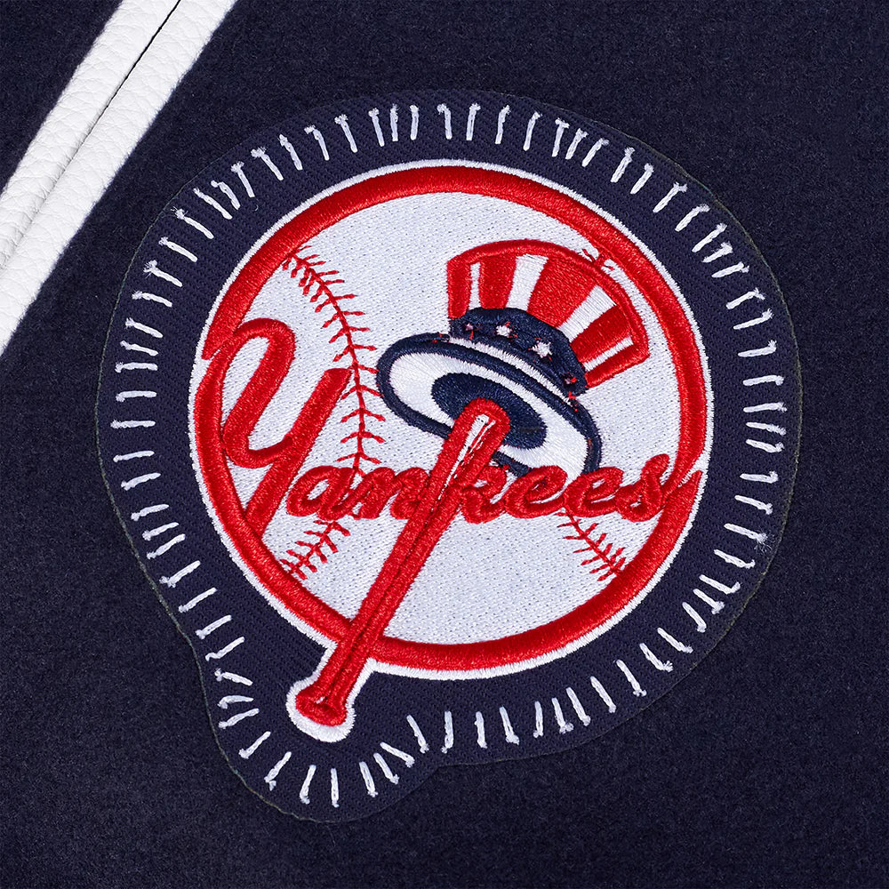 New York Yankees MLB Pro Standard Men Navy DIY Pick Stitch Rib Wool Varsity Jacket product image 10, provided for visual