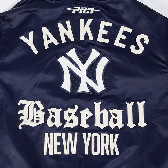New York Yankees MLB Pro Standard Men Navy Modern Originals Satin Jacket product image 6, provided for visual reference and