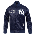 New York Yankees MLB Pro Standard Men Navy Modern Originals Satin Jacket product image 1, provided for visual reference and