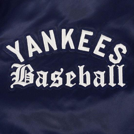 New York Yankees MLB Pro Standard Men Navy Modern Originals Satin Jacket product image 8, provided for visual reference and