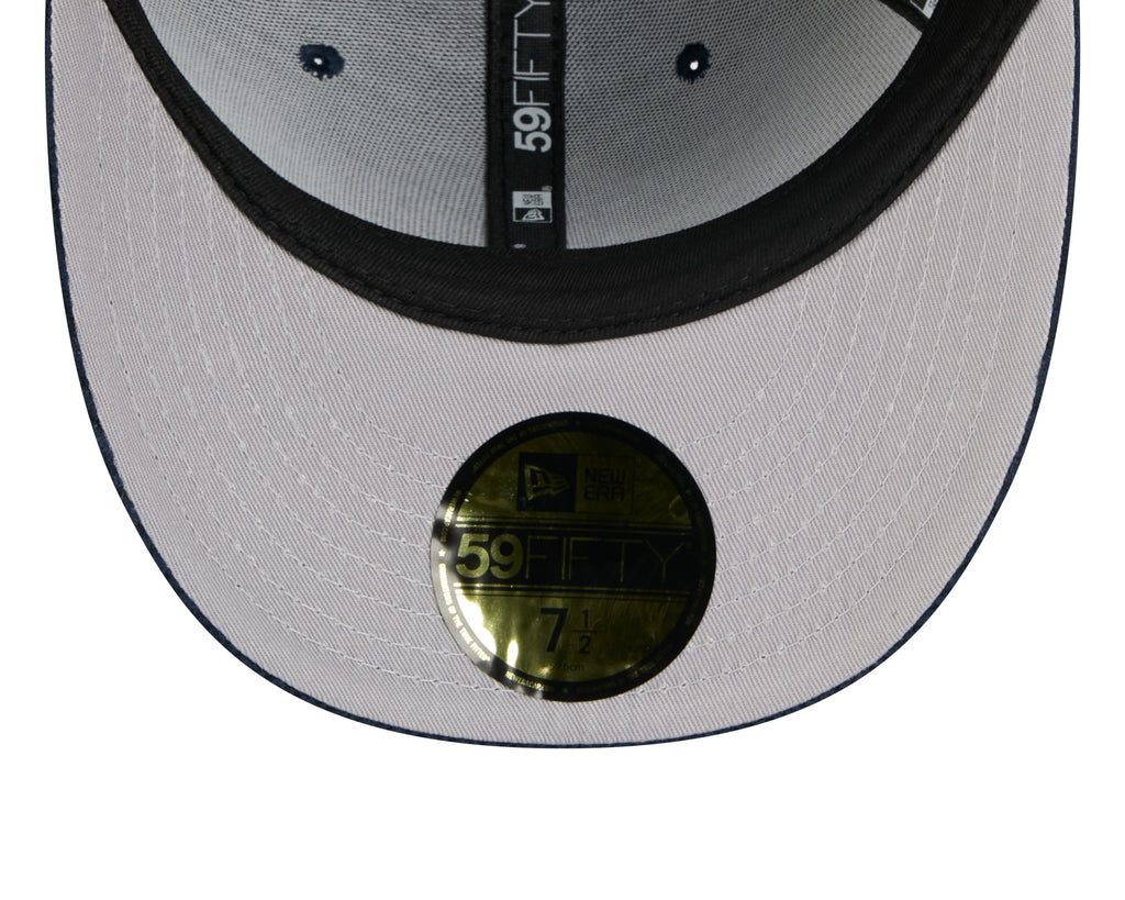 New York Yankees MLB New Era Men Navy 59Fifty Chenille Pop Fitted Hat product image 7, provided for visual reference and