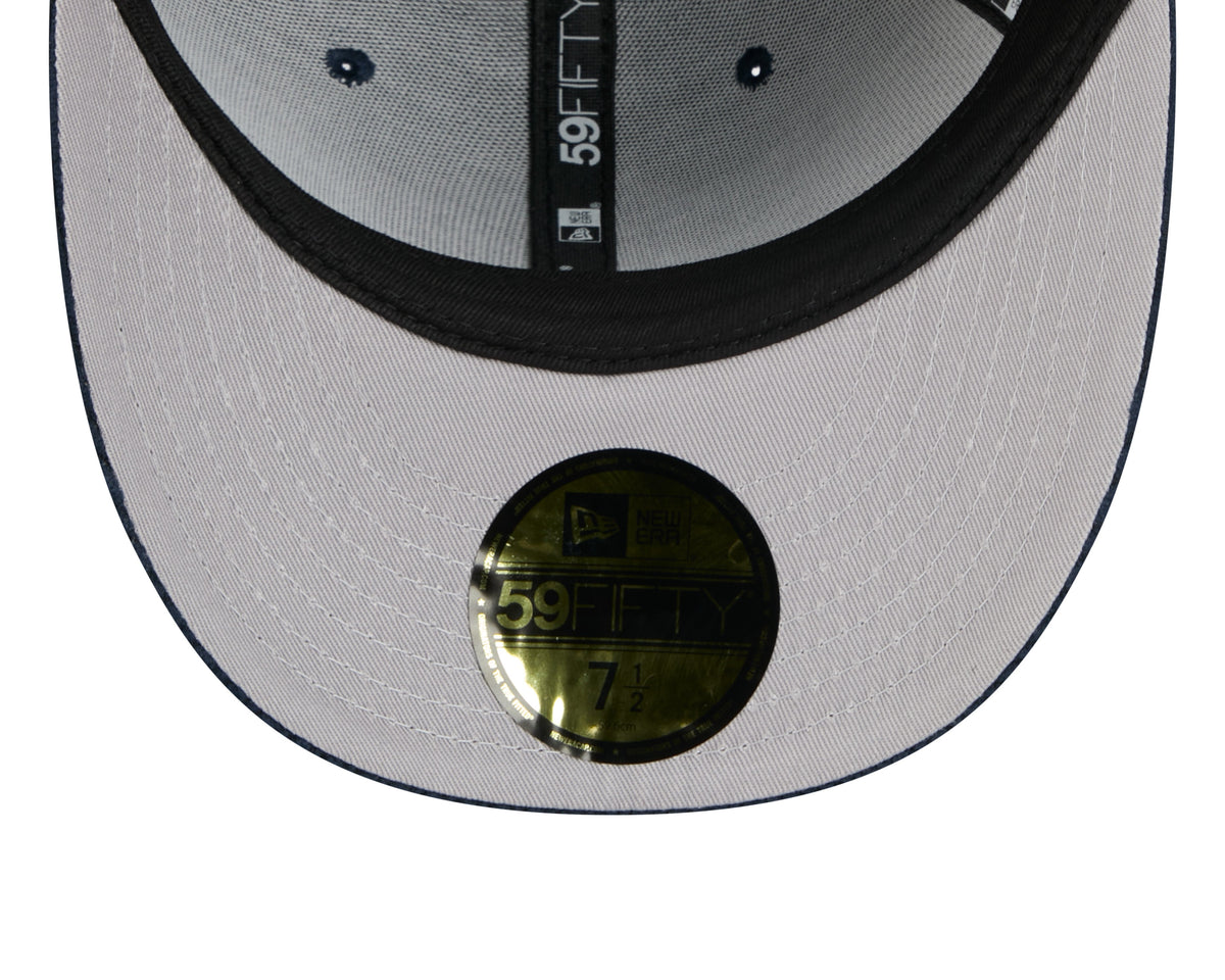 New York Yankees MLB New Era Men Navy 59Fifty Chenille Pop Fitted Hat product image 7, provided for visual reference and