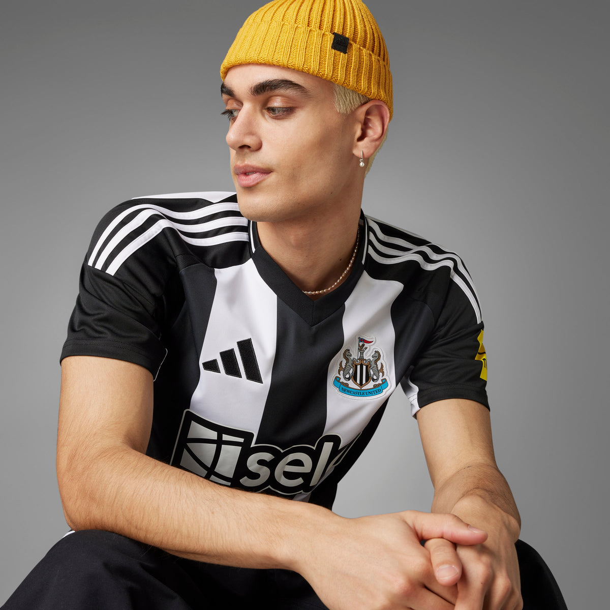 Newcastle United FC EPL Adidas Men White 2024/25 Replica Jersey product image 4, provided for visual reference and product