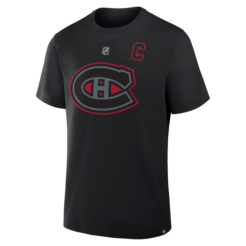 Nick Suzuki Montreal Canadiens NHL Fanatics Branded Men Black Authentic T-Shirt product image 2, provided for visual